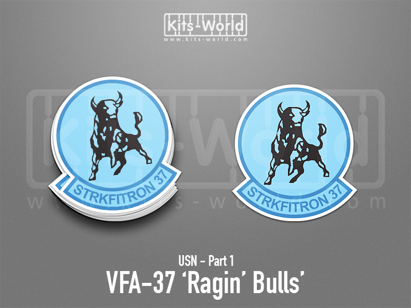 Kitsworld SAV Sticker - US Navy - VFA-37 Ragin' Bulls Approx height: 100 mm 